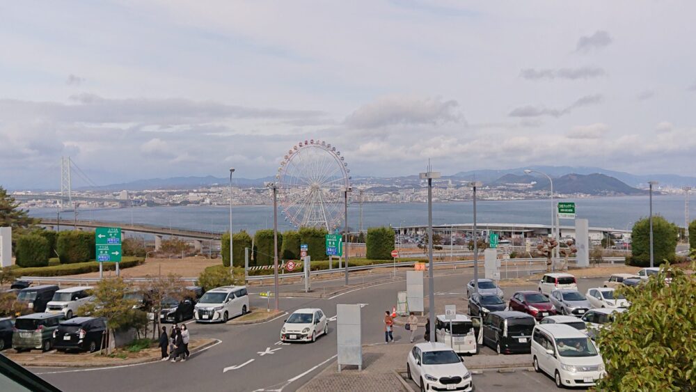 淡路サービスエリアから本州を望む画像