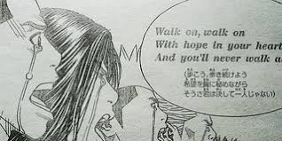 部員が泣きながら、”You’ll Never Walk Alone”を歌うシーン