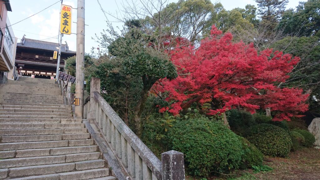 左上に金刀比羅宮大門