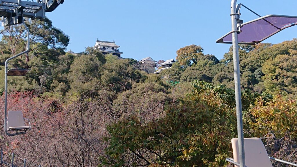 リフトから見える天守閣