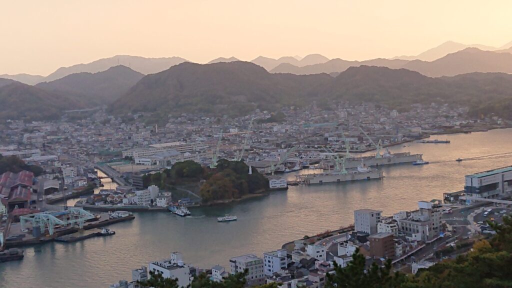尾道港を見下ろす景色