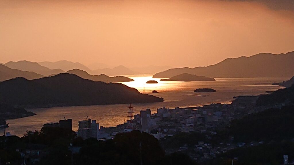 夕日と尾道湾その2