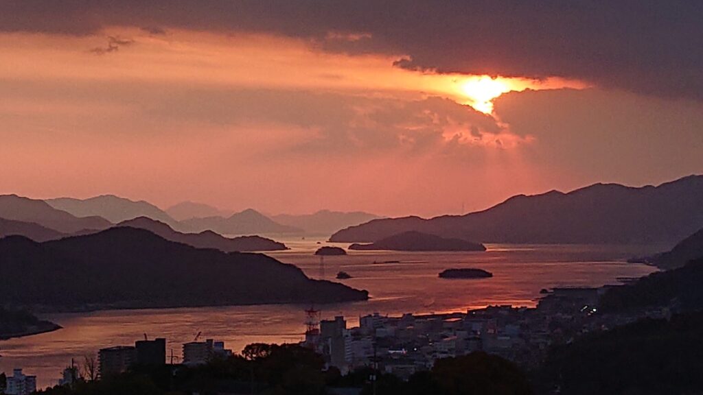 夕日と尾道湾その4